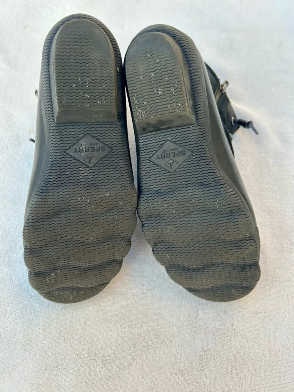 Sperry Syren Gulf Duck Boot Women Size 6.5 Side Zip Waterproof Black